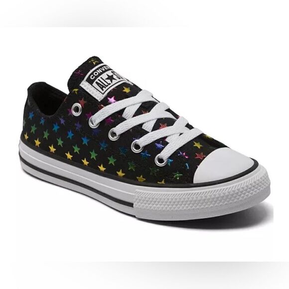 Converse Big Girls Archive Foil Chuck Taylor All Star Casual Sneakers Star Print - Picture 1 of 10